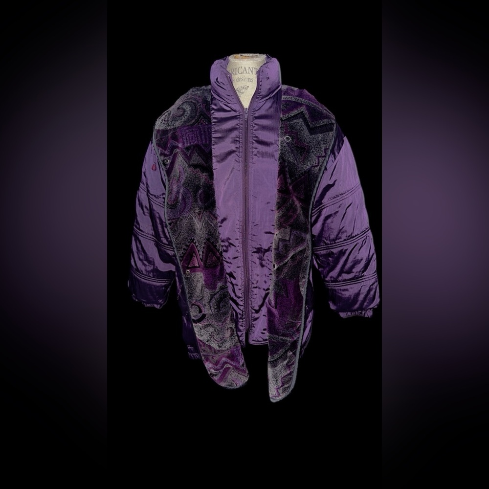 Rare 80’s Purple Patterned Jacket - image 1